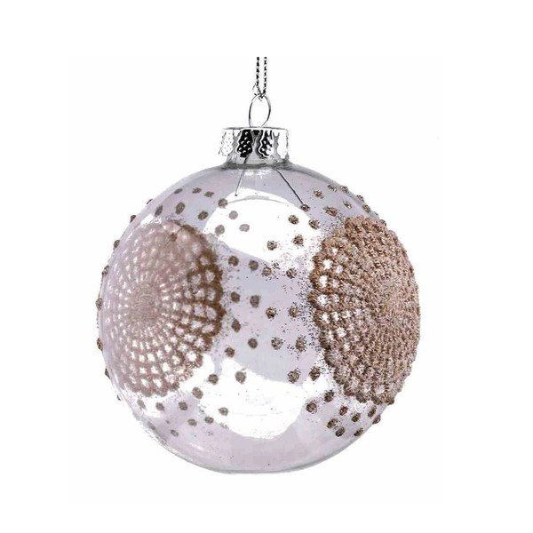 Set 6 decorațiuni din sticlă pentru Crăciun DecoKing Encaje