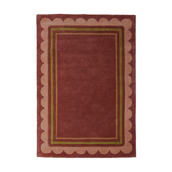 Covor burgundy țesut manual din lână 160x230 cm Lois – Flair Rugs