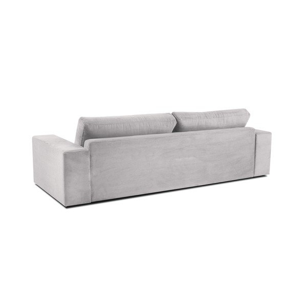 Canapea extensibilă din catifea reiată Milo Casa Donatella, gri deschis-image-3