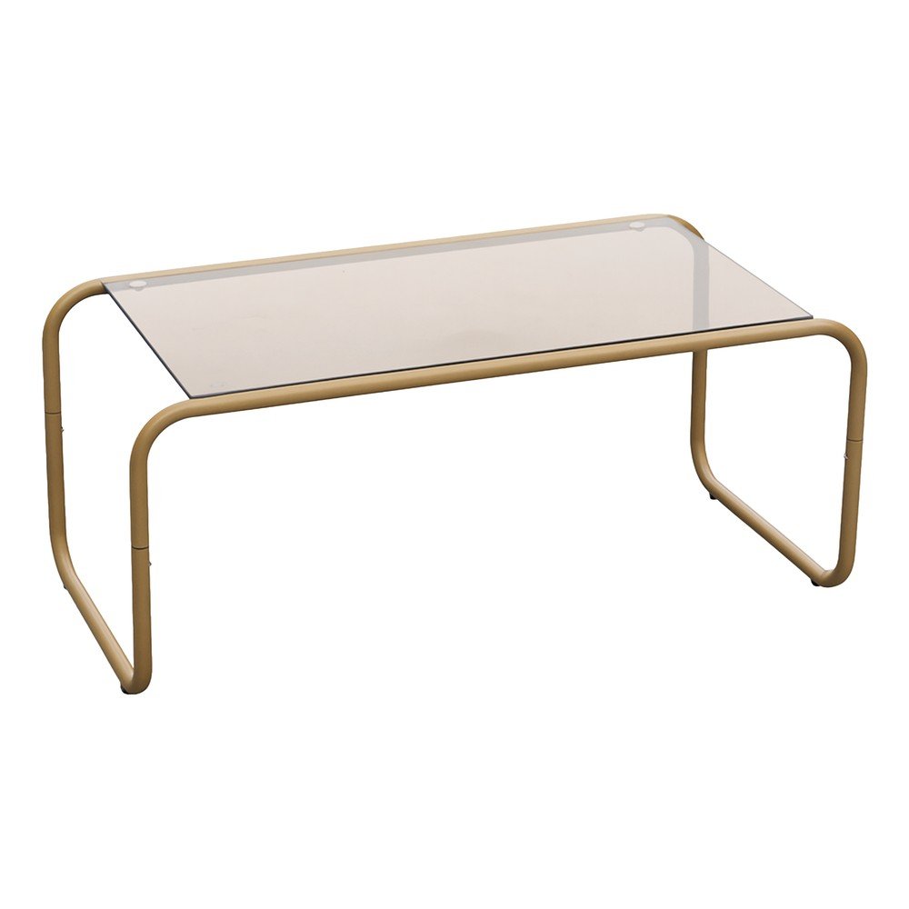 Măsuță de cafea maro cu blat din sticlă 40x80 cm Ventana – Leitmotiv