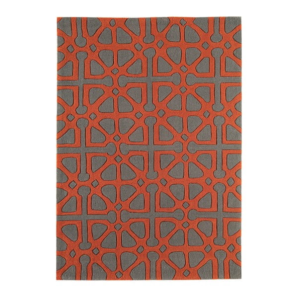 Covor Asiatic Carpets Harlequin Floorist, 230 x 160 cm, roșu - gri 