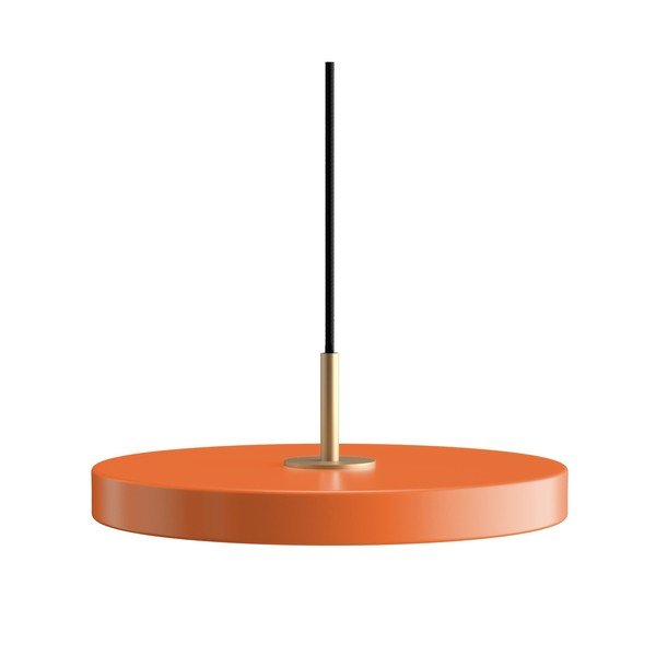 Lustră portocalie LED cu intensitate reglabilă din metal cu abajur din metal ø 31 cm Asteria Plus – UMAGE