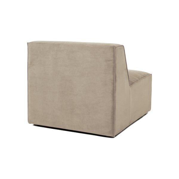 Modul pentru canapea bej   din catifea reiată (partea din mijloc) Sting - Scandic-image-3