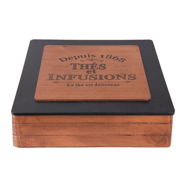 Cutie din lemn pentru pliculețe ceai Clayre & Eef Hermesso Grande