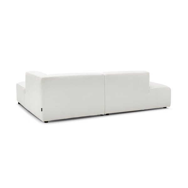 Colțar modular alb cu tapițerie din țesătură bouclé (cu colț pe partea dreaptă/în formă de ”L”) Megeve – Bobochic Paris-image-4