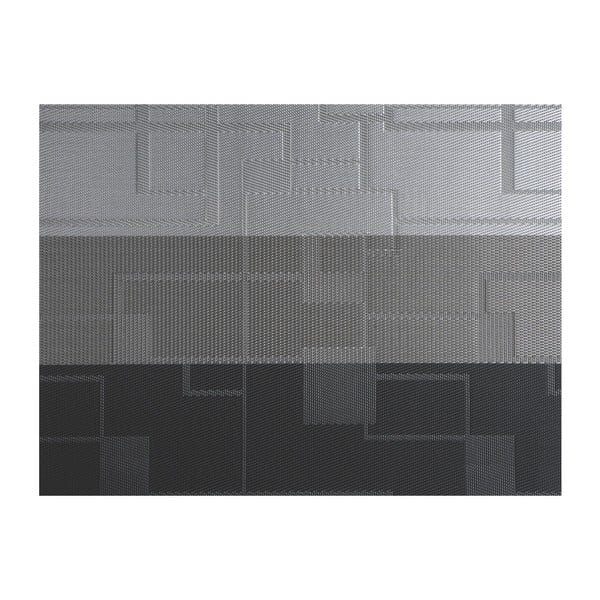 Suport din plastic pentru farfurie Tiseco Home Studio Chiné Stripe, 30 x 45 cm, gri