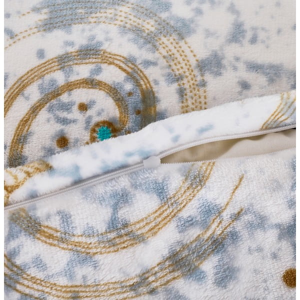 Lenjerie de pat albă/albastră din micropluș/cocolino pentru pat de o persoană 140x200 cm Estrellas – My House-image-2