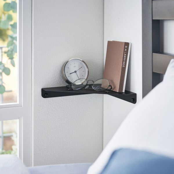 Raft negru de colț din metal 22 cm Tower – YAMAZAKI-image-1