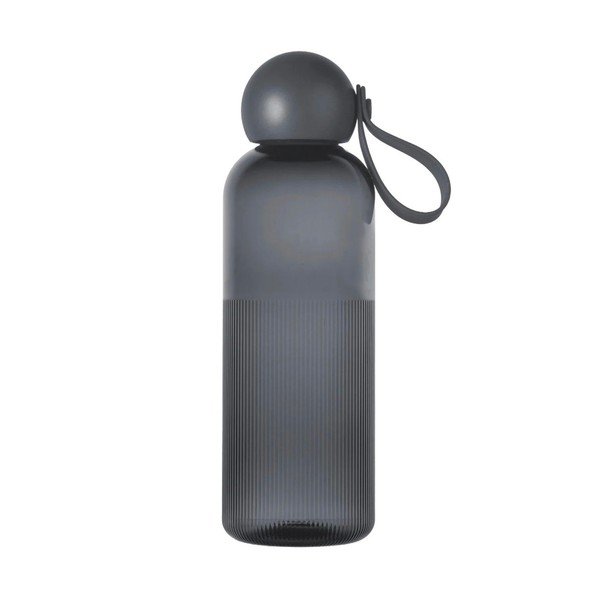 Sticlă gri închis de călătorie din plastic reciclat 600 ml Ture – Sagaform