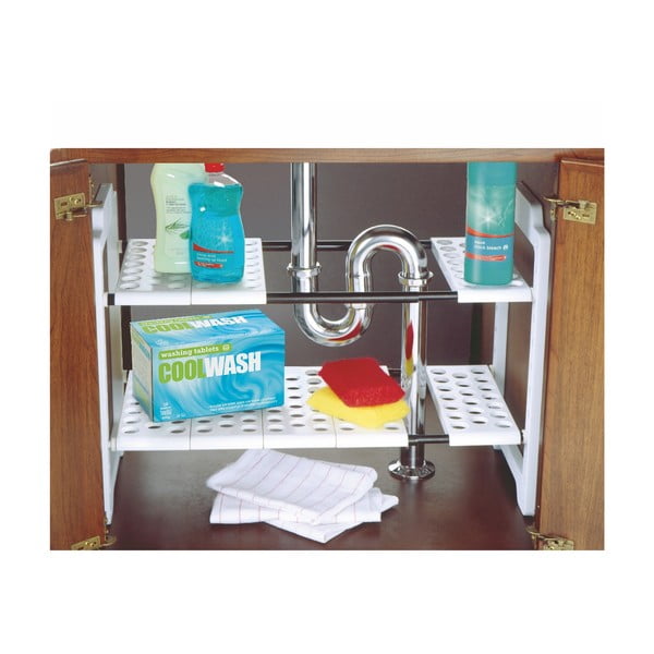 Organizator de pus sub chiuvetă Addis, alb-image-1