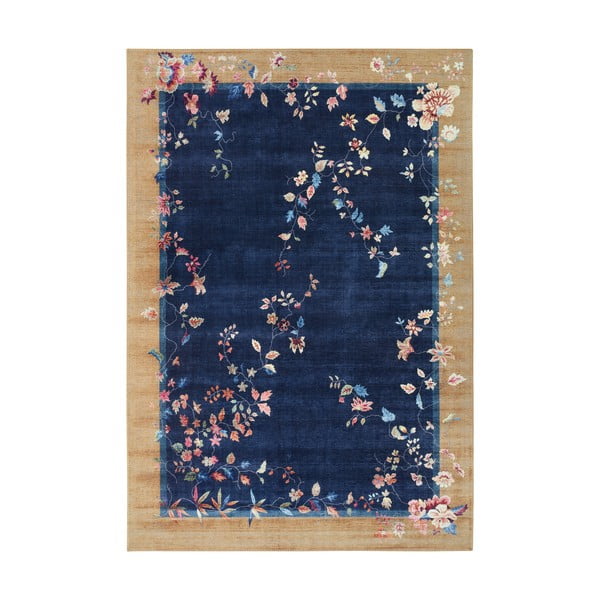 Covor albastru închis-bej 80x150 cm Amira – Hanse Home