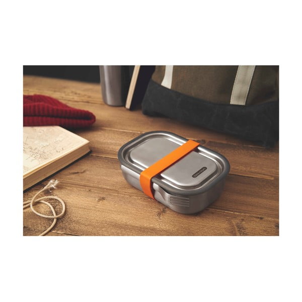 Cutie din oțel inoxidabil pentru gustări și curea portocalie Black + Blum, 1000 ml-image-2