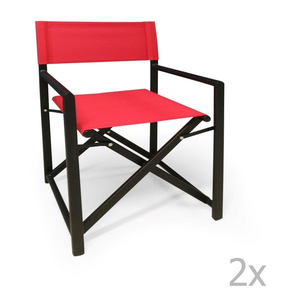 Set 2 scaune pliante Direct, roșu