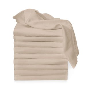 Set 10 scutece din bumbac T-TOMI Tetra, 70 x 70 cm, bej