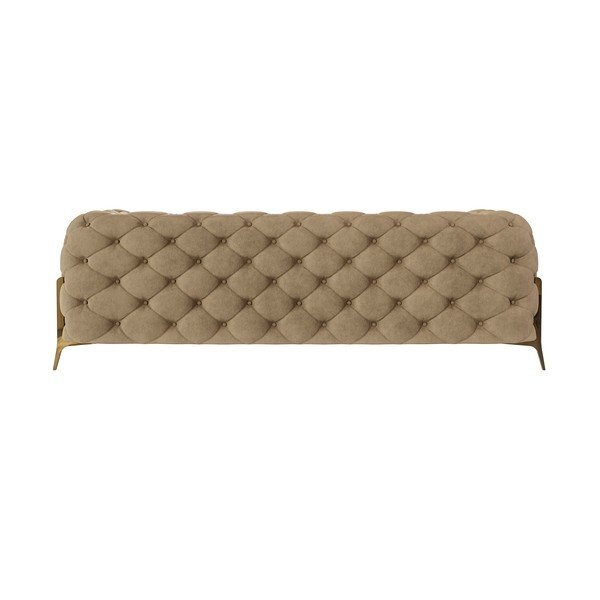 Canapea maro deschis cu tapițerie din catifea 225 cm Chelsea Bis – Ropez-image-2