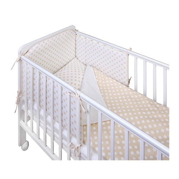 Protecție grilaj pat pentru bebeluși YappyKids Bumper Dot 60 x 60 cm
