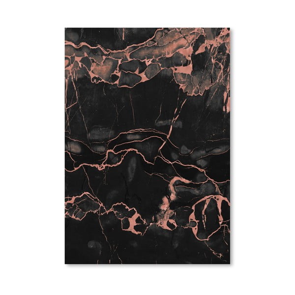 Poster Americanflat Copper On Black Marble, 30 x 42 cm