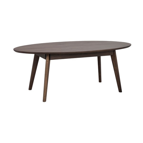 Măsuță de cafea maro închis cu aspect de lemn de stejar 65x130 cm Yumi – Rowico-image-2