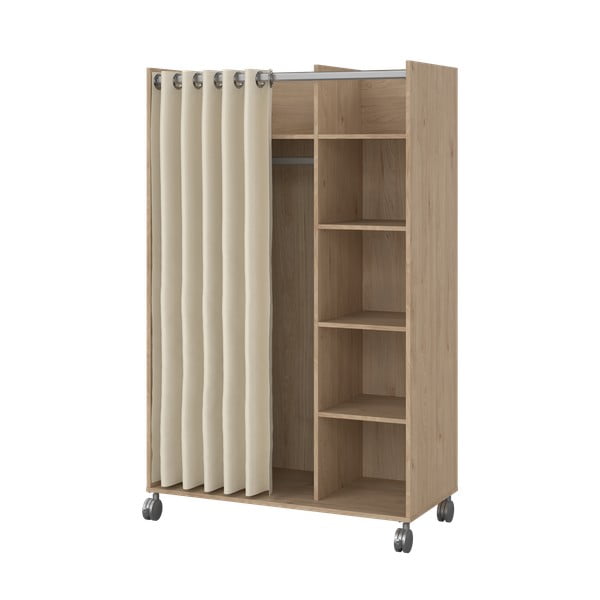 Șifonier bej/cu  aspect de lemn de stejar 100x160 cm Kit – Tvilum-image-2