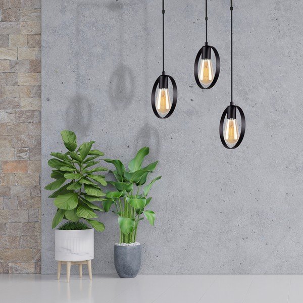 Lustră Squid Lighting Circle, înălțime 100 cm, negru-image-2