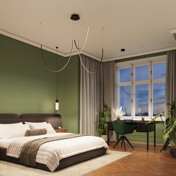 Lustră neagră LED din aluminiu ALVAR – Thoro-image-3