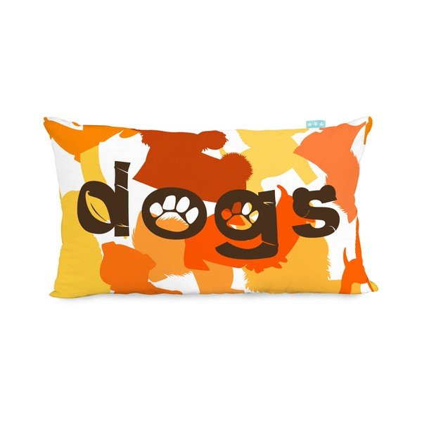 Față de pernă din bumbac cu 2 fețe Mr. Fox Dogs 50 x 30 cm-image-2