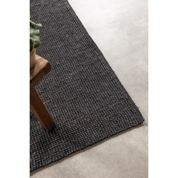 Covor negru din iută 80x150 cm Bouclé – Hanse Home-image-4