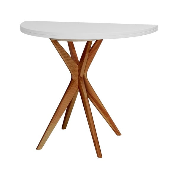 Masă de dining rotundă extensibilă 45x90 cm Jubi – Ragaba