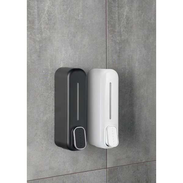 Dozator de săpun lichid negru de montat pe perete din plastic 350 ml Aqualine Mullet – Sapho-image-1