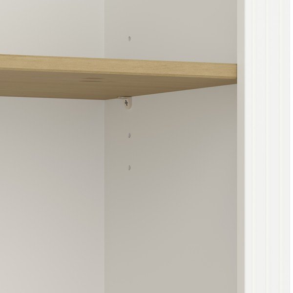 Bibliotecă albă cu aspect de lemn de pin 82x189 cm Nola - Tvilum-image-4