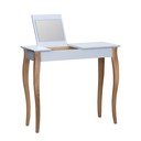 Masă de toaletă cu oglindă Ragaba Dressing Table, lungime 85 cm, gri deschis