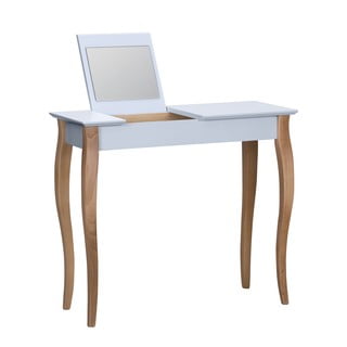 Masă de toaletă cu oglindă Ragaba Dressing Table, lungime 85 cm, gri deschis