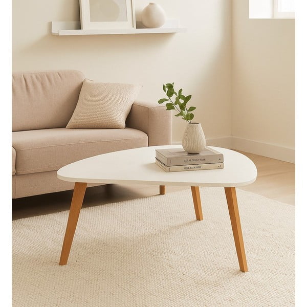 Masă de cafea Bonami Essentials Skandinavian, lungime 120 cm, alb-image-1