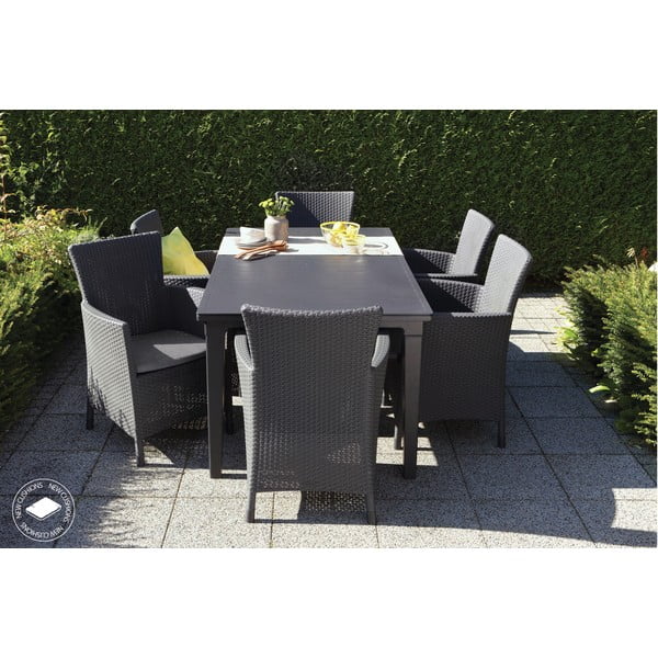 Fotoliu de grădină gri închis din plastic Lowa – Keter-image-1