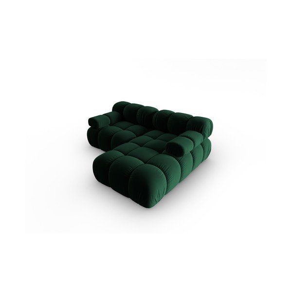 Colțar verde cu tapițerie din catifea (colț dreapta) Bellis – Micadoni Home-image-4