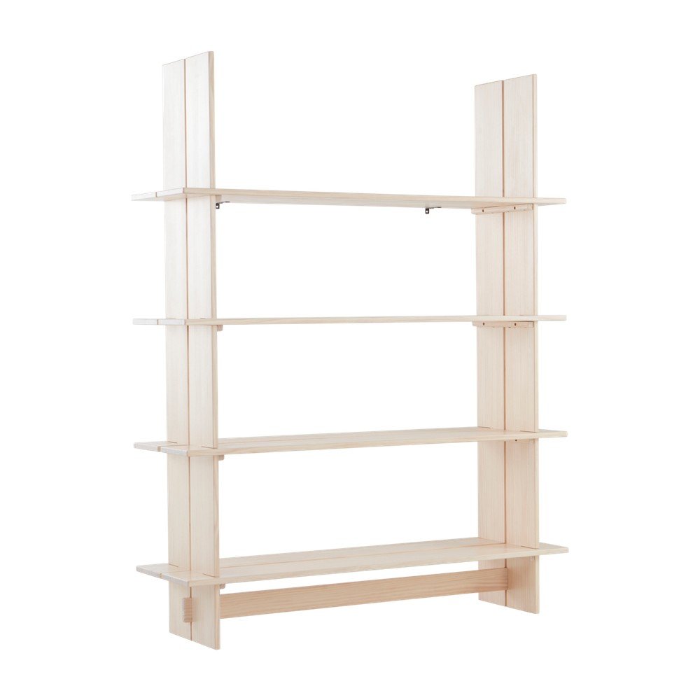 Etajeră în culoare naturală din lemn de pin 140x180x40 cm Tottori – Jotex