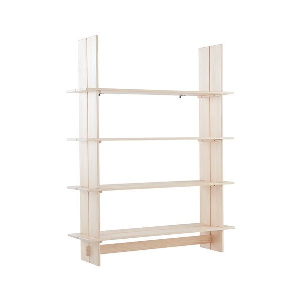 Etajeră în culoare naturală din lemn de pin 140x180x40 cm Tottori – Jotex