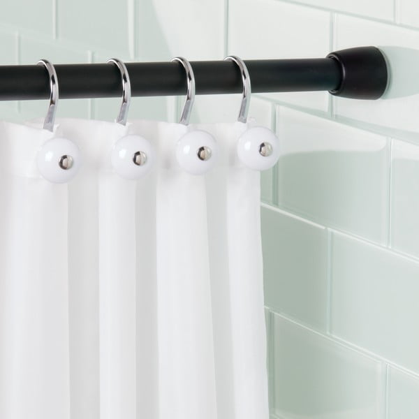 Bară perdea pentru cabina de duș cu lungime ajustabilă iDesign Cameo, negru-image-1
