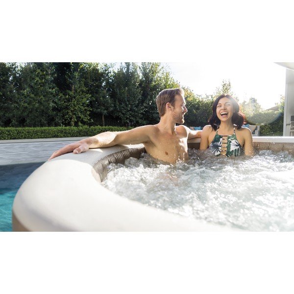 Jacuzzi gonflabil ø 196 cm adâncime 71 cm pentru patru persoane Bubble HWS – Intex-image-4
