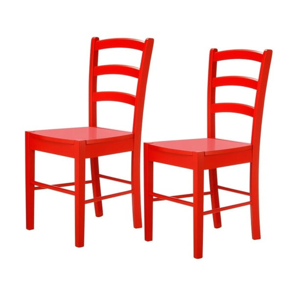 Set 2 scaune Støraa Trento Quer, roșu