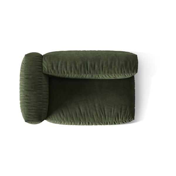 Modul pentru canapea modulară verde cu tapițerie din catifea (cu colț pe partea stângă) Martina – Micadoni -image-3