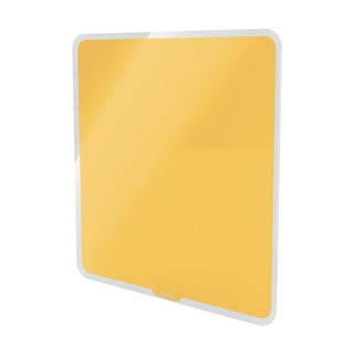 Tablă magnetică din sticlă pentru perete Leitz Cosy, 45 x 45 cm, galben