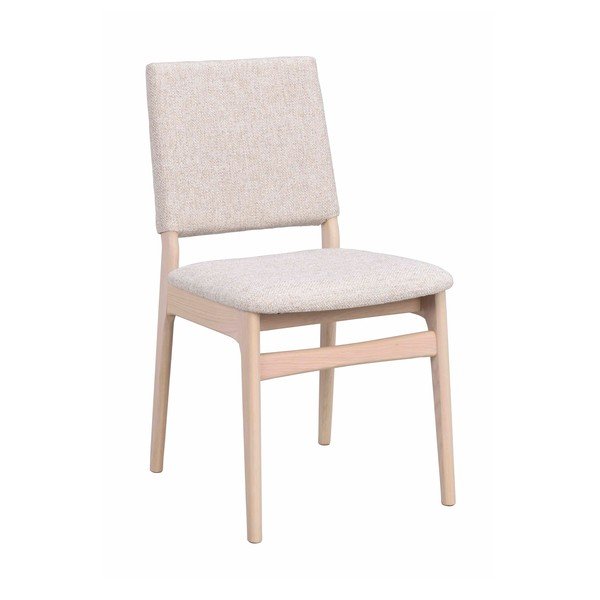 Scaun de dining crem/în culoare naturală deschisă din lemn de stejar Medford – Rowico
