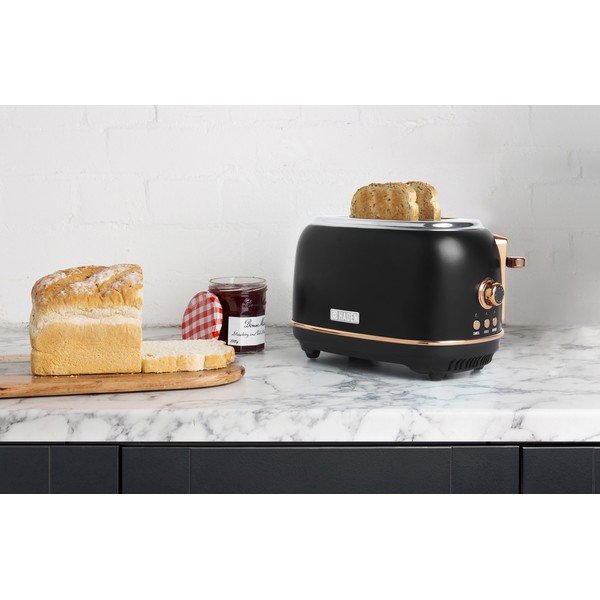 Prăjitor de pâine negru Heritage - Haden-image-1