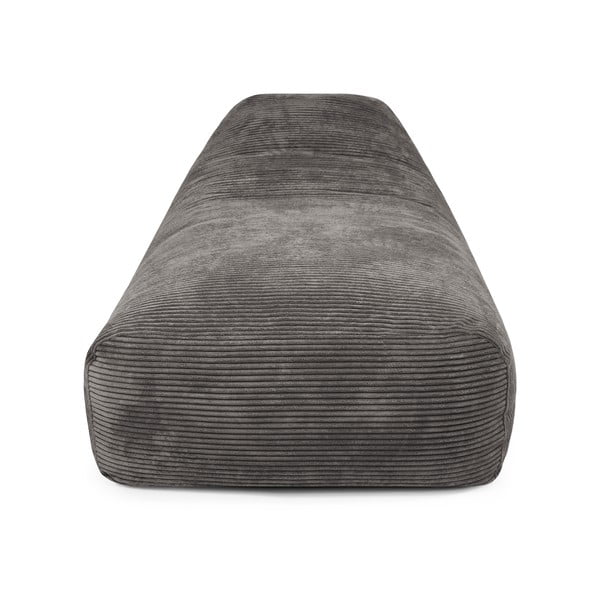 Fotoliu bean bag gri închis cu tapițerie din catifea reiată Snug Long 140 – SLOWDOWN-image-1