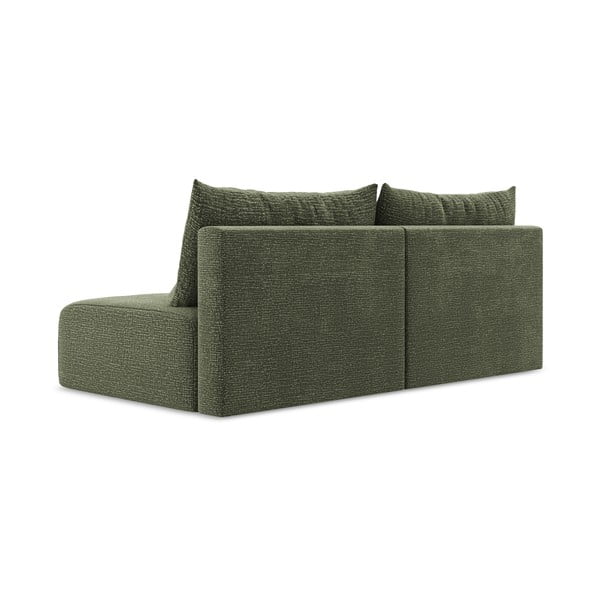 Canapea verde extensibilă/cu spațiu de depozitare 216 cm Kalena – Makamii-image-3