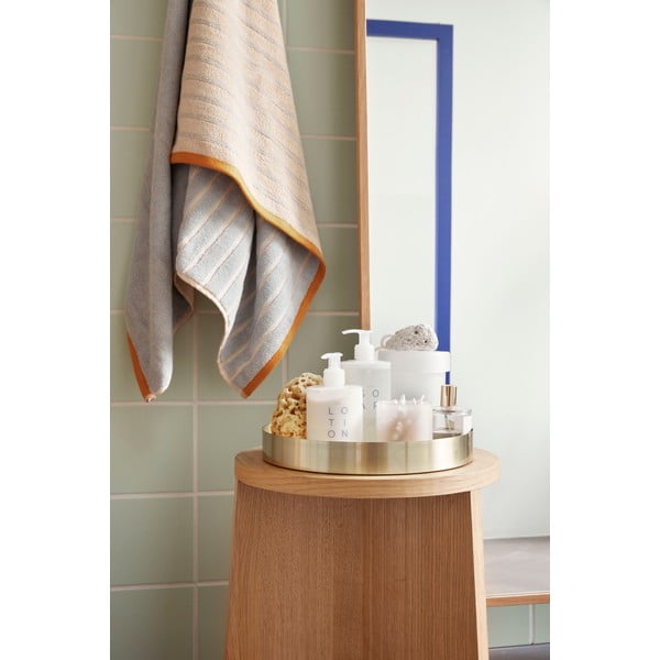 Prosop din bumbac Hübsch Dora, 70 x 140 cm, portocaliu - albastru-image-3