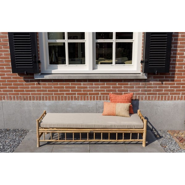 Bancă de grădină gri/natural  din lemn   Tennis – Exotan-image-1