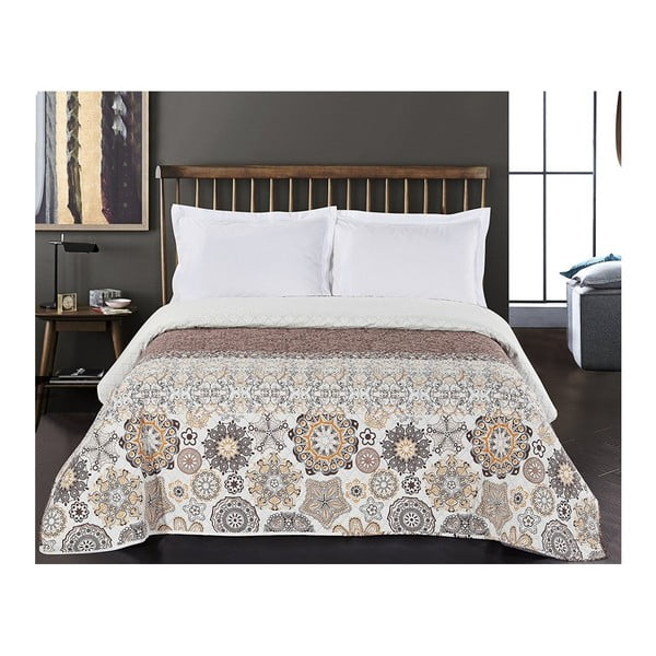 Cuvertură cu 2 fețe din microfibră DecoKing Alhambra, 220 x 240 cm, bej - portocaliu, 2 fețe-image-2