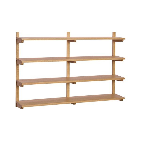 Raft în culoare naturală etajat cu aspect de lemn de stejar 120 cm Long – Hübsch